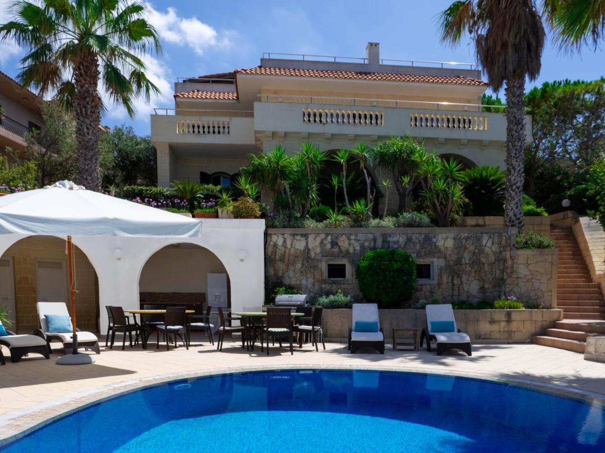 Villa Palma - Sunset Sea Views With Pool, Jacuzzi, Sauna And Games Room Mellieha Luaran gambar